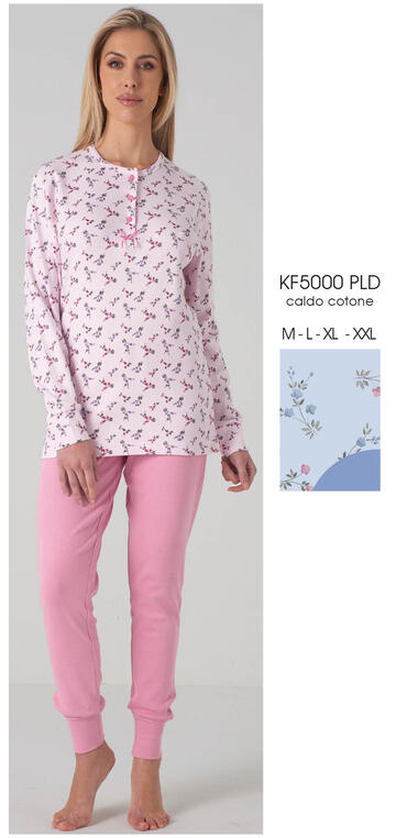 ART. KF5000 PLD- pigiama donna m/l interlock kf5000 pld - Fratelli Parenti